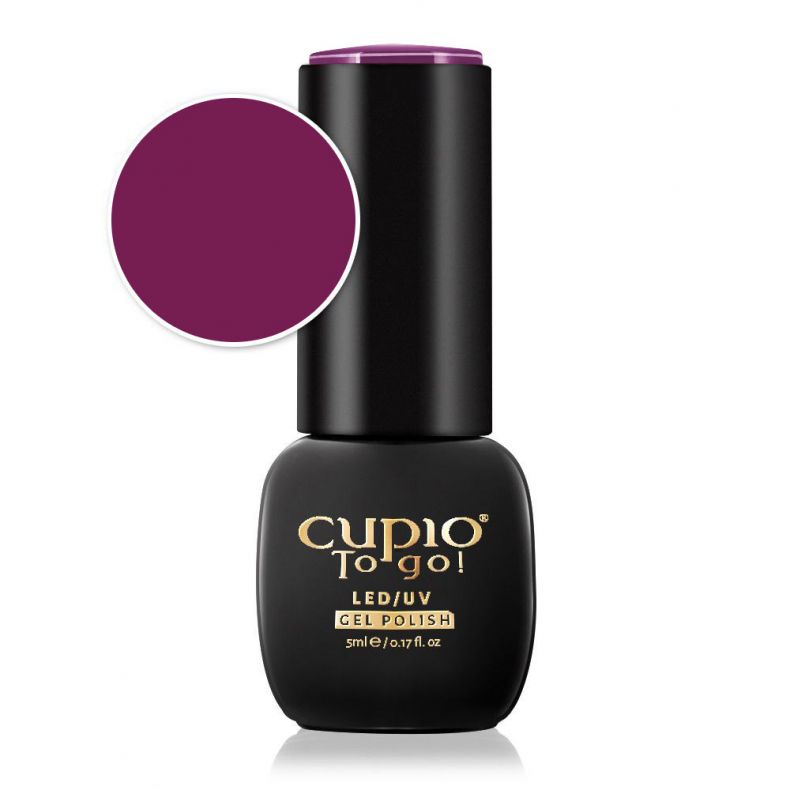 Flasche mit Cupio To Go! LED/UV Gel Polish in Dunkellila, 5ml