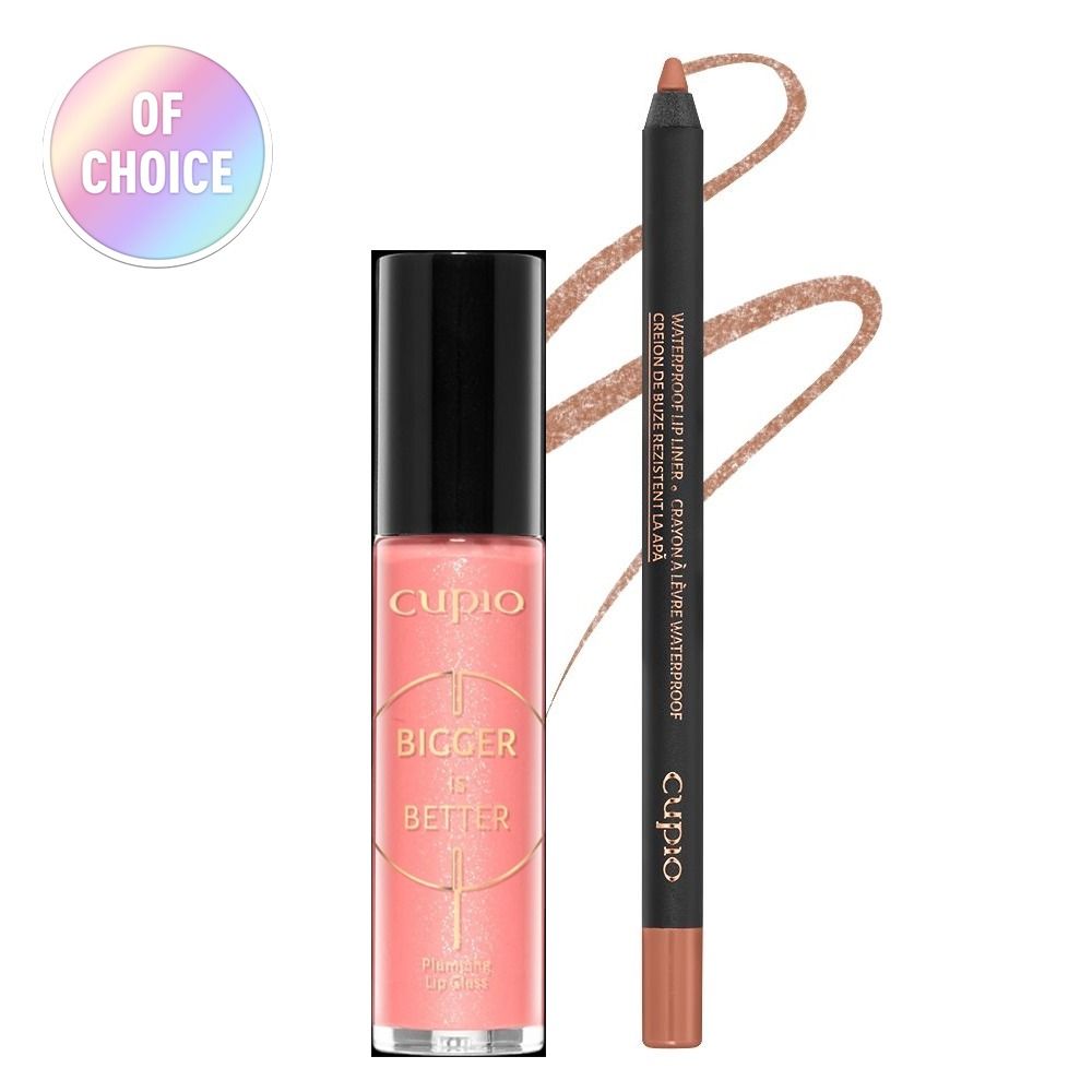 Cupio Lipgloss und Lipliner Set in Rosé Farbe