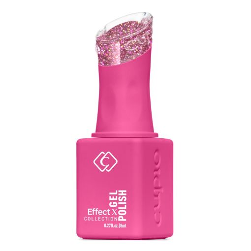 Flasche pinker Effekt-Gel-Nagellack mit Glitzer
