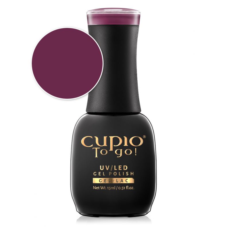 Dunkler Violett Gel-Lack von Cupio To go! im Fläschchen