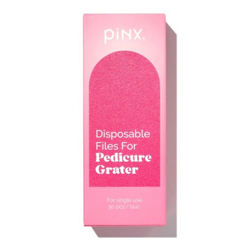 Verpackung von Einwegfeilen für Pediküre-Raspel in Pink, 30 Stück