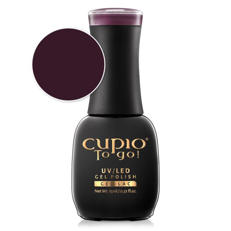 Flasche mit Cupio To Go! UV/LED Gel Polish in Dunkelviolett, 15 ml