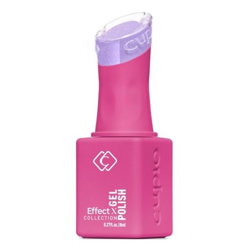 Flasche mit rosanem Cupio Gel-Nagellack und lila Glitzeffekt, 8ml
