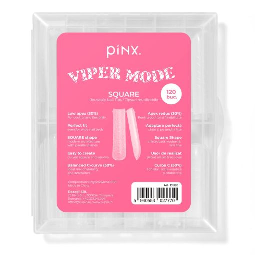pinx Viper Mode Square wiederverwendbare Nageltips 120 Stk