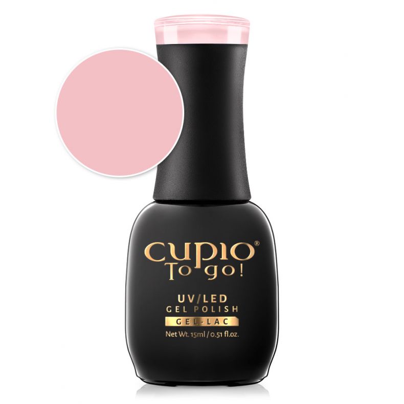 Flasche mit Cupio To go! UV/LED Gel Polish in sanftem Rosa, 15 ml