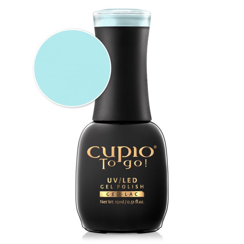 Flasche mit Cupio To go! UV/LED Gel Polish in Türkis, 15ml