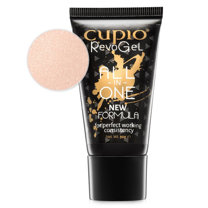 Cupio RevoGel All-in-One in schwarzer Tube mit rosa Gel für zuverlässige Anwendung