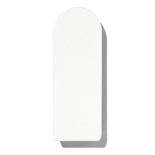 Weißes, rechteckiges Wandregal mit halbrunder Oberseite